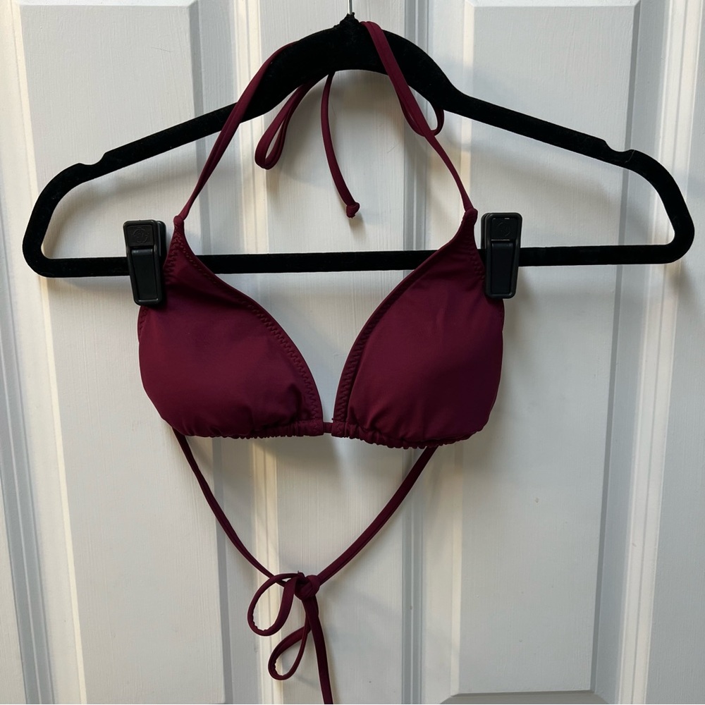 Maroon bikini top